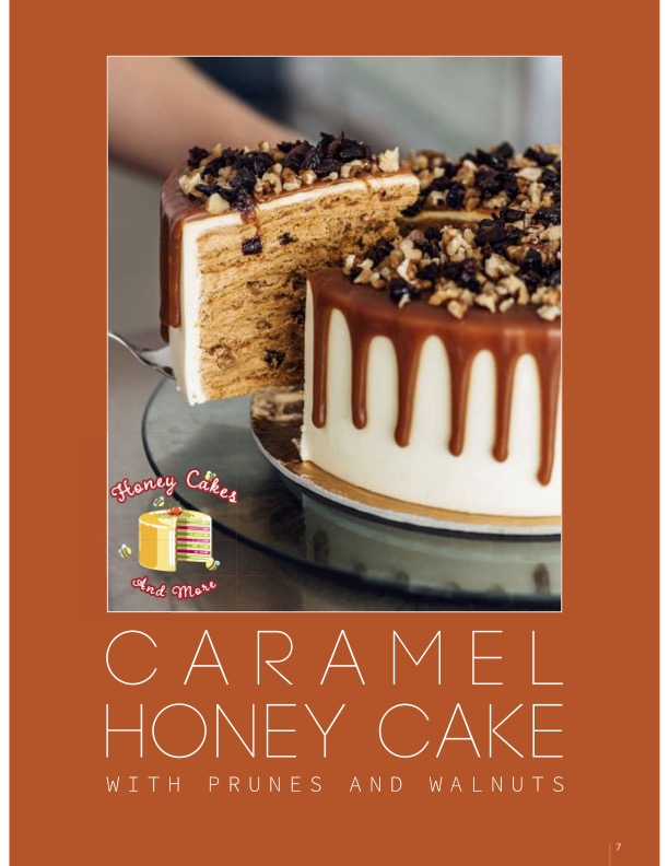 Caramel Honey Cake with Prunes & Walnuts